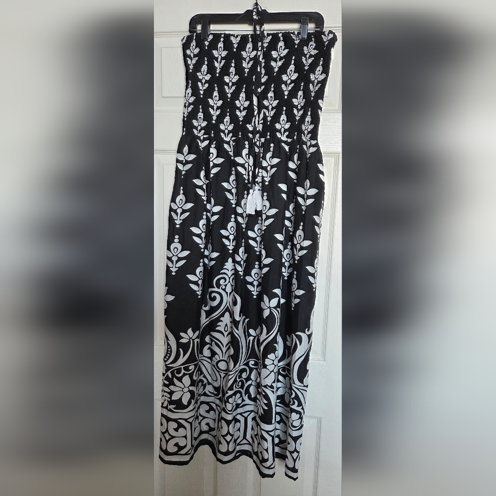 Black and White Patterned Dress